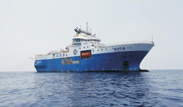 中海油十二纜物探船（720/721）使用我司阻尼涂料